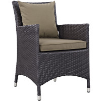 Modway EEI-1913-EXP-MOC Convene Dining Outdoor Patio Armchair in Espresso Mocha
