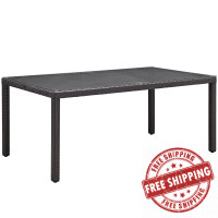 Modway EEI-1919-EXP Convene 70" Outdoor Patio Dining Table in Espresso