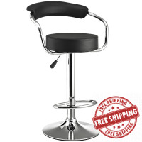 Modway EEI-192-BLK Diner Bar Stool in Black