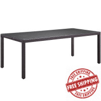 Modway EEI-1920-EXP Convene 82" Outdoor Patio Dining Table in Espresso