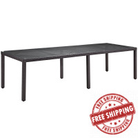 Modway EEI-1921-EXP Convene 114" Outdoor Patio Dining Table in Espresso