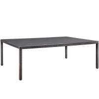 Modway EEI-1922-EXP Convene 90" Outdoor Patio Dining Table in Espresso