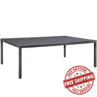 Modway EEI-1922-EXP Convene 90" Outdoor Patio Dining Table in Espresso