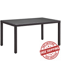 Modway EEI-1923-EXP Convene 59" Outdoor Patio Dining Table in Espresso