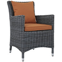 Modway EEI-1935-GRY-TUS Summon Dining Outdoor Patio Sunbrella Armchair in Canvas Tuscan