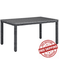 Modway EEI-1945-GRY Summon 59" Outdoor Patio Dining Table in Gray