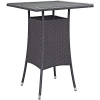 Modway EEI-1955-EXP Convene Small Outdoor Patio Bar Table in Espresso