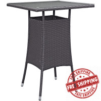 Modway EEI-1955-EXP Convene Small Outdoor Patio Bar Table in Espresso