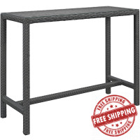 Modway EEI-1956-CHC Sojourn Large Outdoor Patio Bar Table in Chocolate