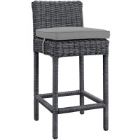 Modway EEI-1960-GRY-GRY Summon Outdoor Patio Sunbrella Bar Stool