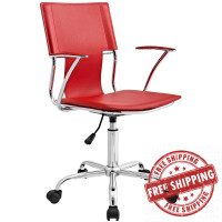 Modway EEI-198-RED Studio Office Chair in Red