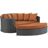 Modway EEI-1982-CHC-TUS Sojourn Outdoor Patio Sunbrella Daybed in Canvas Tuscan