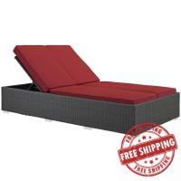 Modway EEI-1983-CHC-RED Sojourn Outdoor Patio Sunbrella Double Chaise