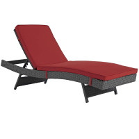 Modway EEI-1985-CHC-RED Sojourn Outdoor Patio Sunbrella Chaise