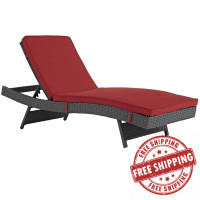 Modway EEI-1985-CHC-RED Sojourn Outdoor Patio Sunbrella Chaise