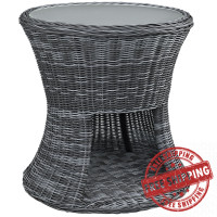 Modway EEI-1991-GRY Summon Outdoor Patio Side Table in Gray