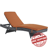 Modway EEI-1996-GRY-TUS Summon Outdoor Patio Sunbrella Chaise in Canvas Tuscan