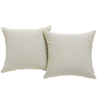 Modway EEI-2001-BEI Convene Two Piece Outdoor Patio Pillow Set in Beige