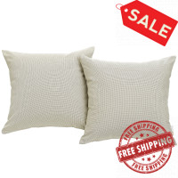 Modway EEI-2001-BEI Convene Two Piece Outdoor Patio Pillow Set in Beige