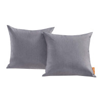 Modway EEI-2001-GRY Convene Two Piece Outdoor Patio Pillow Set