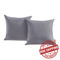 Modway EEI-2001-GRY Convene Two Piece Outdoor Patio Pillow Set