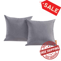 Modway EEI-2001-GRY Convene Two Piece Outdoor Patio Pillow Set