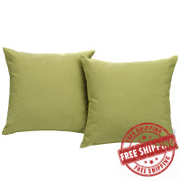 Modway EEI-2001-PER Convene Two Piece Outdoor Patio Pillow Set in Peridot