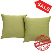 Modway EEI-2001-PER Convene Two Piece Outdoor Patio Pillow Set in Peridot