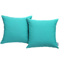 Modway EEI-2001-TRQ Convene Two Piece Outdoor Patio Pillow Set in Turquoise