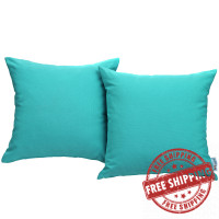 Modway EEI-2001-TRQ Convene Two Piece Outdoor Patio Pillow Set in Turquoise