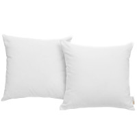 Modway EEI-2001-WHI Convene Two Piece Outdoor Patio Pillow Set in White