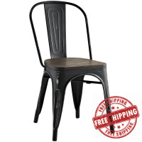 Modway EEI-2028-BLK Promenade Bamboo Side Chair in Black