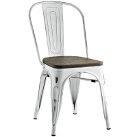 Modway EEI-2028-WHI Promenade Bamboo Side Chair in White