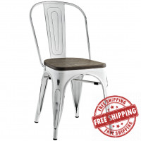 Modway EEI-2028-WHI Promenade Bamboo Side Chair in White