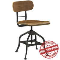 Modway EEI-2044-BRN Mark Wood Bar Stool in Brown