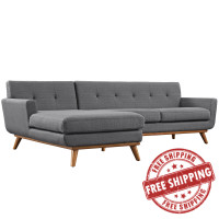 Modway EEI-2068-DOR-SET Engage Left-Facing Sectional Sofa in Gray