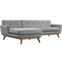 Modway EEI-2068-GRY-SET Engage Left-Facing Sectional Sofa in Expectation Gray
