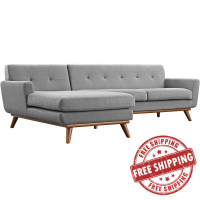 Modway EEI-2068-GRY-SET Engage Left-Facing Sectional Sofa in Expectation Gray