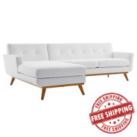 Modway EEI-2068-WHI-SET Engage Left-Facing Upholstered Fabric Sectional Sofa White