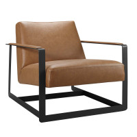 Modway EEI-2075-TAN Tan Seg Vegan Leather Accent Chair