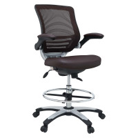 Modway EEI-211-BRN Edge Drafting Chair in Brown