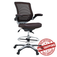 Modway EEI-211-BRN Edge Drafting Chair in Brown