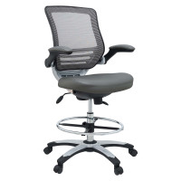 Modway EEI-211-GRY Edge Drafting Chair in Gray