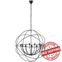 Modway EEI-2111-BRN Atom 39.5" Chandelier in Brown