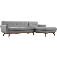 Modway EEI-2119-GRY-SET Engage Right-Facing Sectional Sofa in Expectation Gray