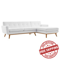 Modway EEI-2119-WHI-SET Engage Right-Facing Upholstered Fabric Sectional Sofa White