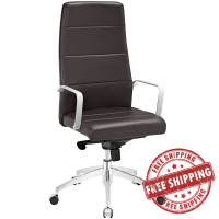 Modway EEI-2120-BRN Stride Highback Office Chair in Brown