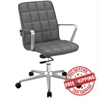 Modway EEI-2127-GRY Tile Office Chair in Gray