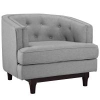 Modway EEI-2130-LGR Coast Armchair in Light Gray
