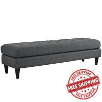 Modway EEI-2137-DOR Empress Bench in Gray